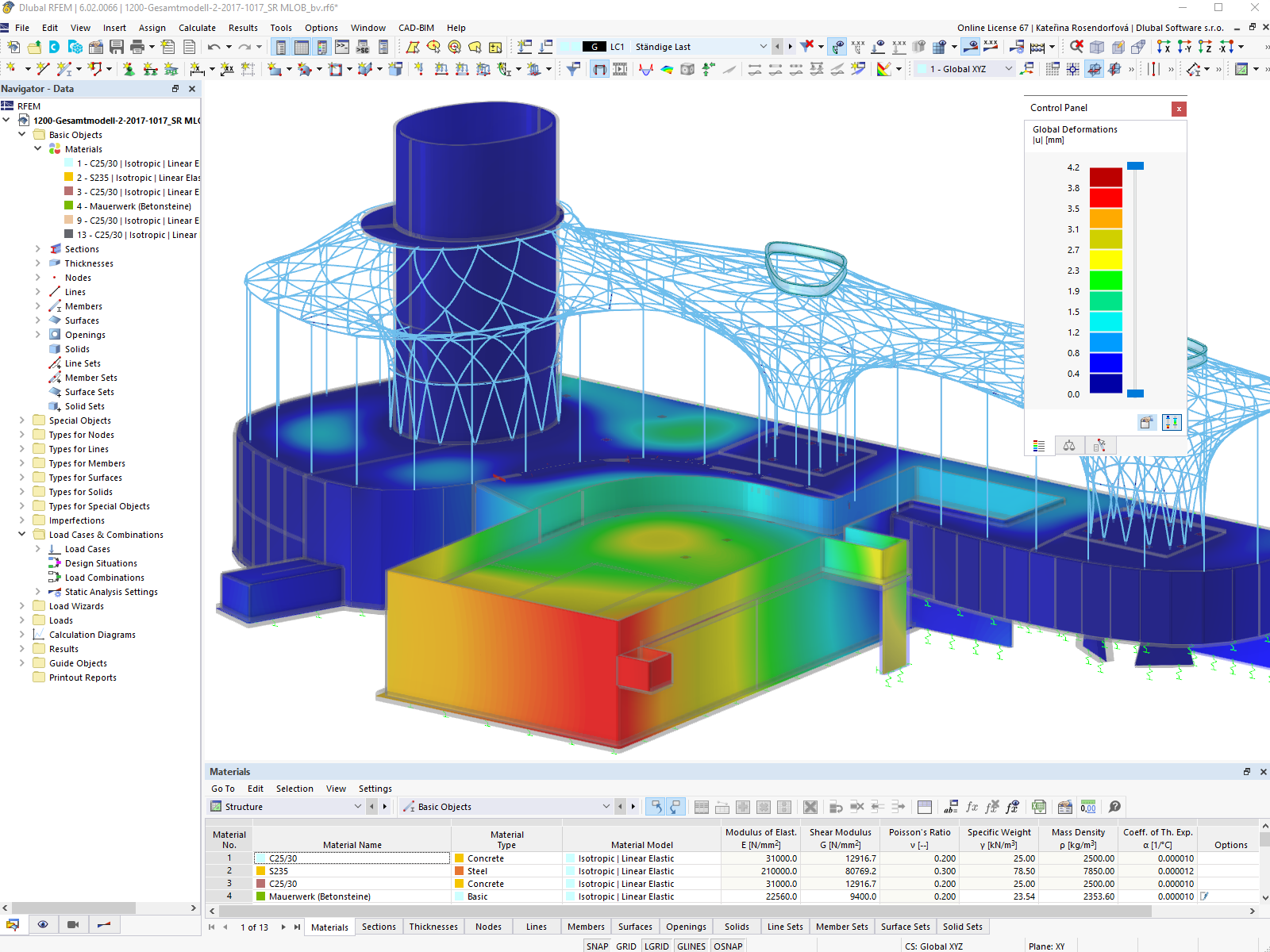 Deformazioni in RFEM | © Baumruck + Oswald