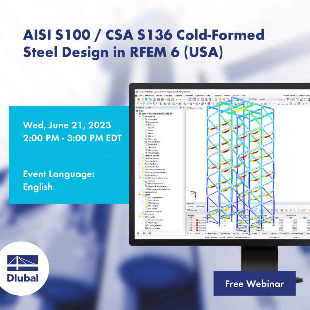 Acciaio AISI S100/CSA S136 piegato a freddo in RFEM 6 (USA)