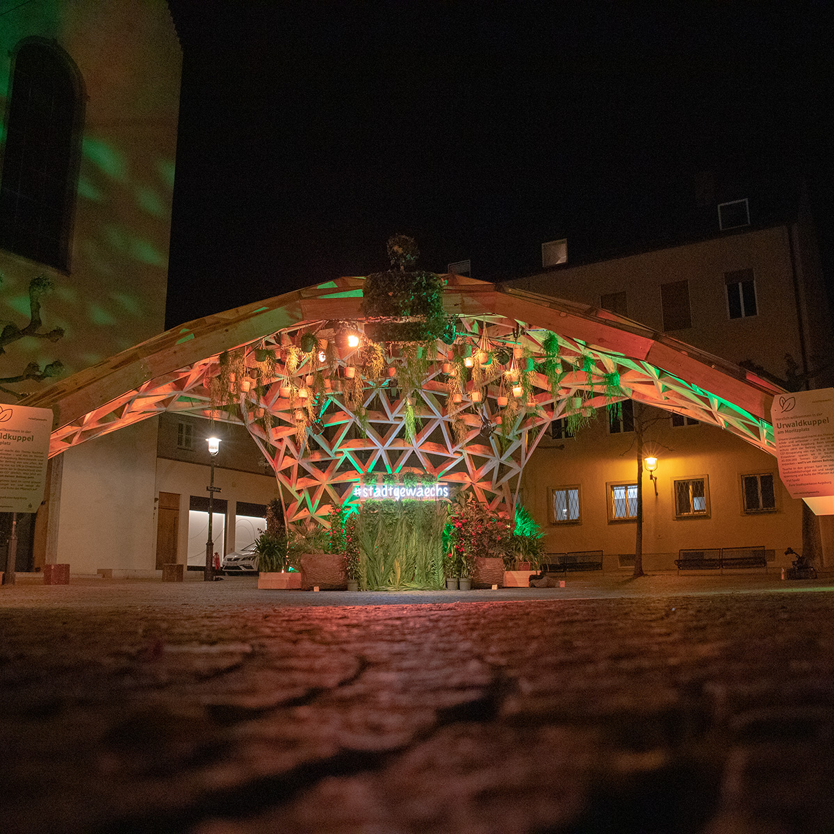 Struttura illuminata | © Digital Timber Construction DTC, TH Augsburg