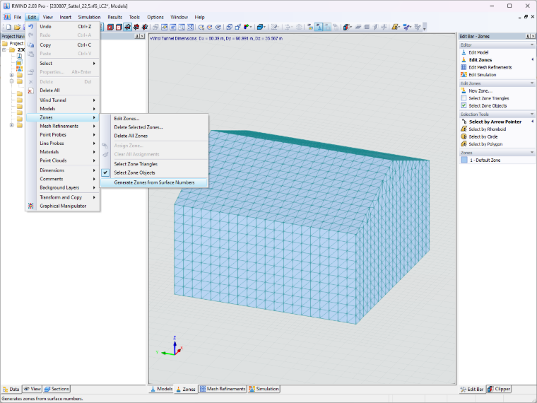 FAQ 005406 | Posso generare automaticamente zone in RWIND 2?