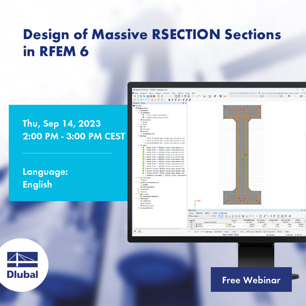 Verifica di sezioni massive di RSECTION in RFEM 6