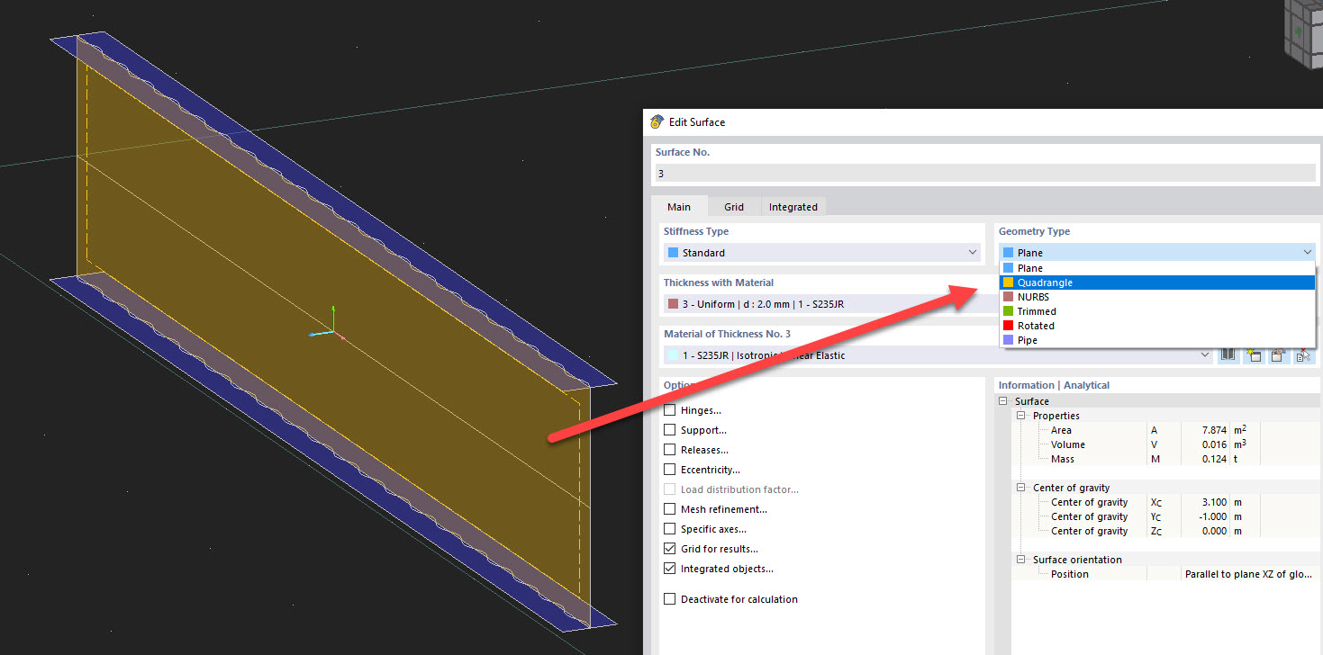 FAQ 005417 | Come posso modellare una trave con anima ondulata in RFEM 6?