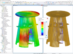 Deformazione della struttura in legno in RSTAB