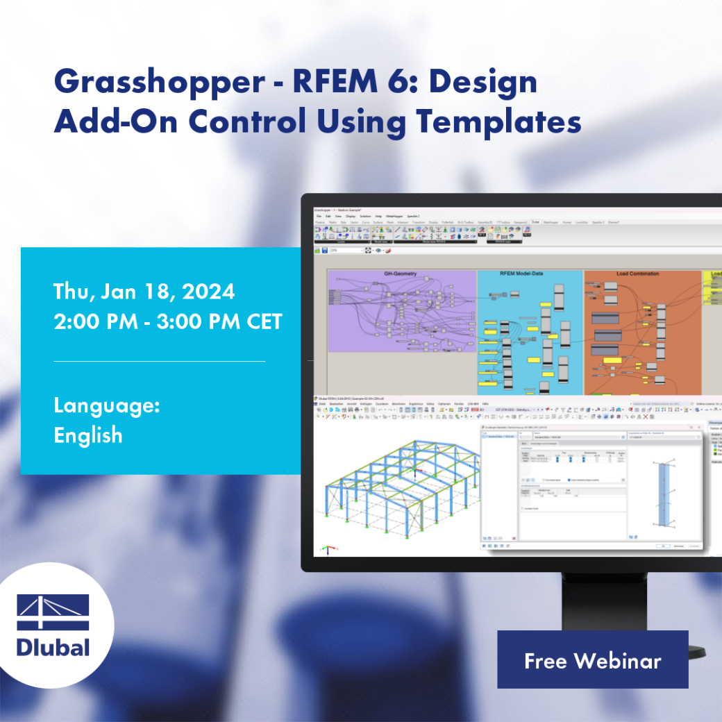 Grasshopper – RFEM 6: Controllo dell'add-on di verifica utilizzando i template