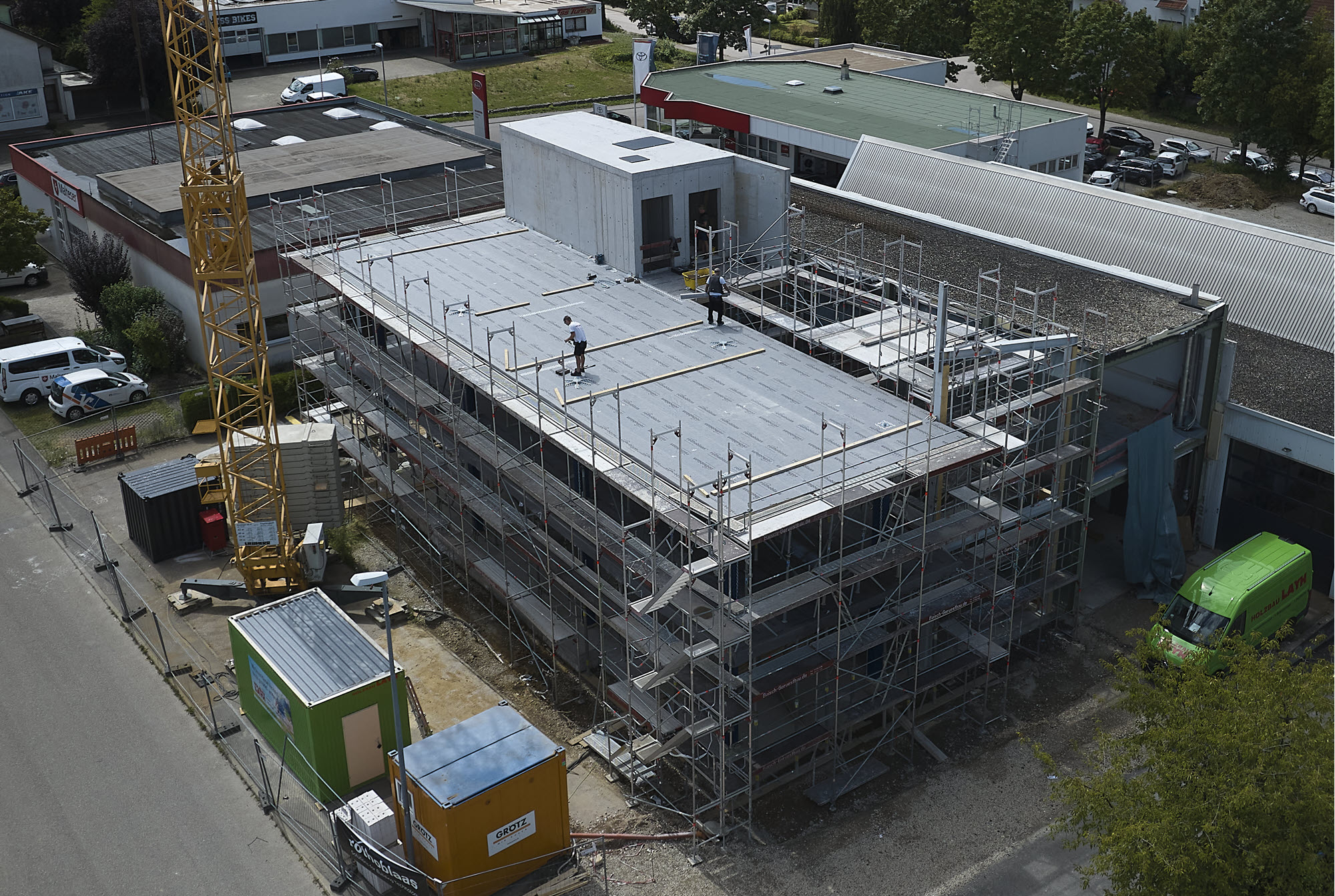 Edificio per uffici della Stadtwerke Kirchheim unter Teck in costruzione | © Rothoblaas