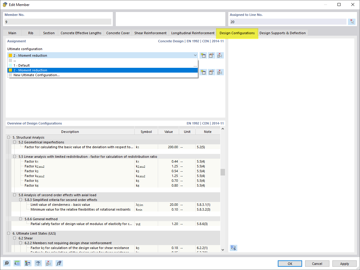 Assegnazione della configurazione di progetto
