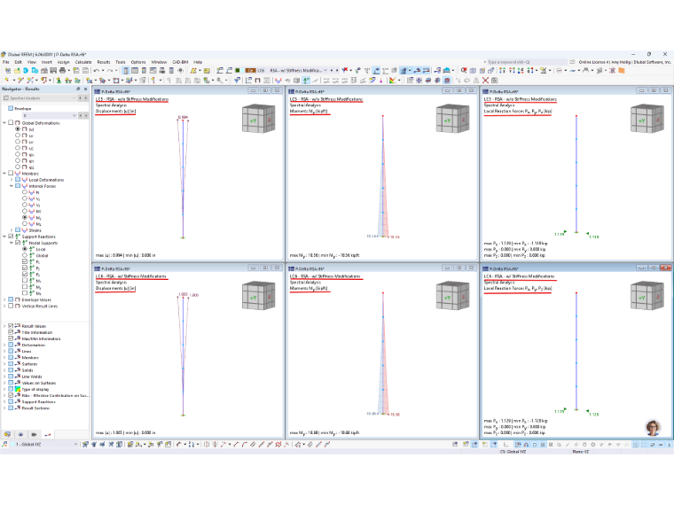 KB 001877 | Considerazioni sismica P-Delta di ASCE 7-22 e NBC 2020 in RFEM 6