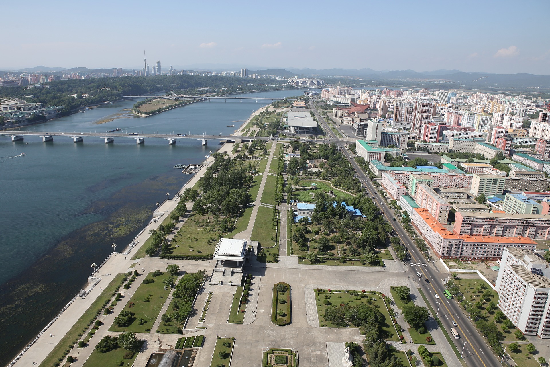 Non ci sono molti edifici moderni a Pyongyang, la capitale della Corea del Nord.