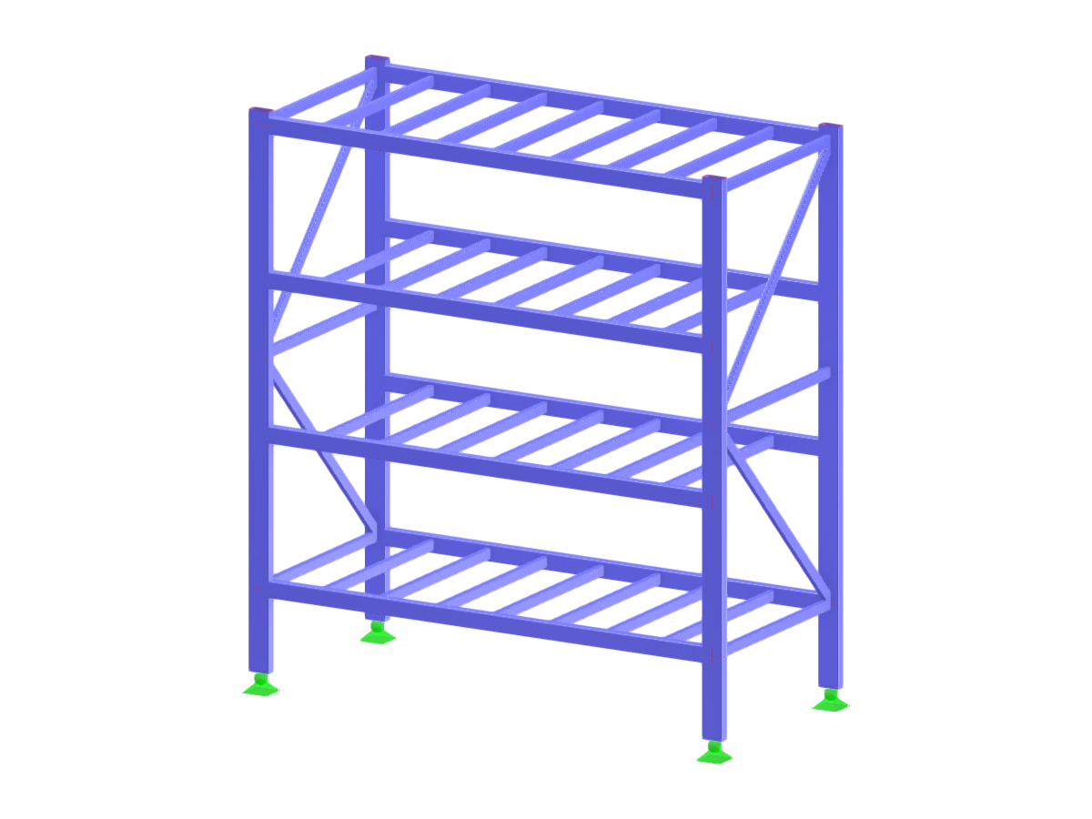 Progetto di un sistema di scaffalature metalliche complesse in un ambiente di magazzino moderno.