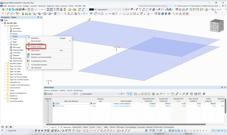 FAQ 005543 | Wie findet man in RFEM 6 / RSTAB 9 einen Knoten mit einer bestimmten Nummer?
