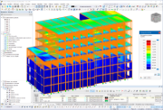 Spostamenti generalizzati degli edifici in RFEM