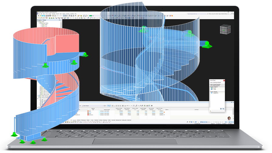 RFEM 6 Soluzioni banner per strutture di scale