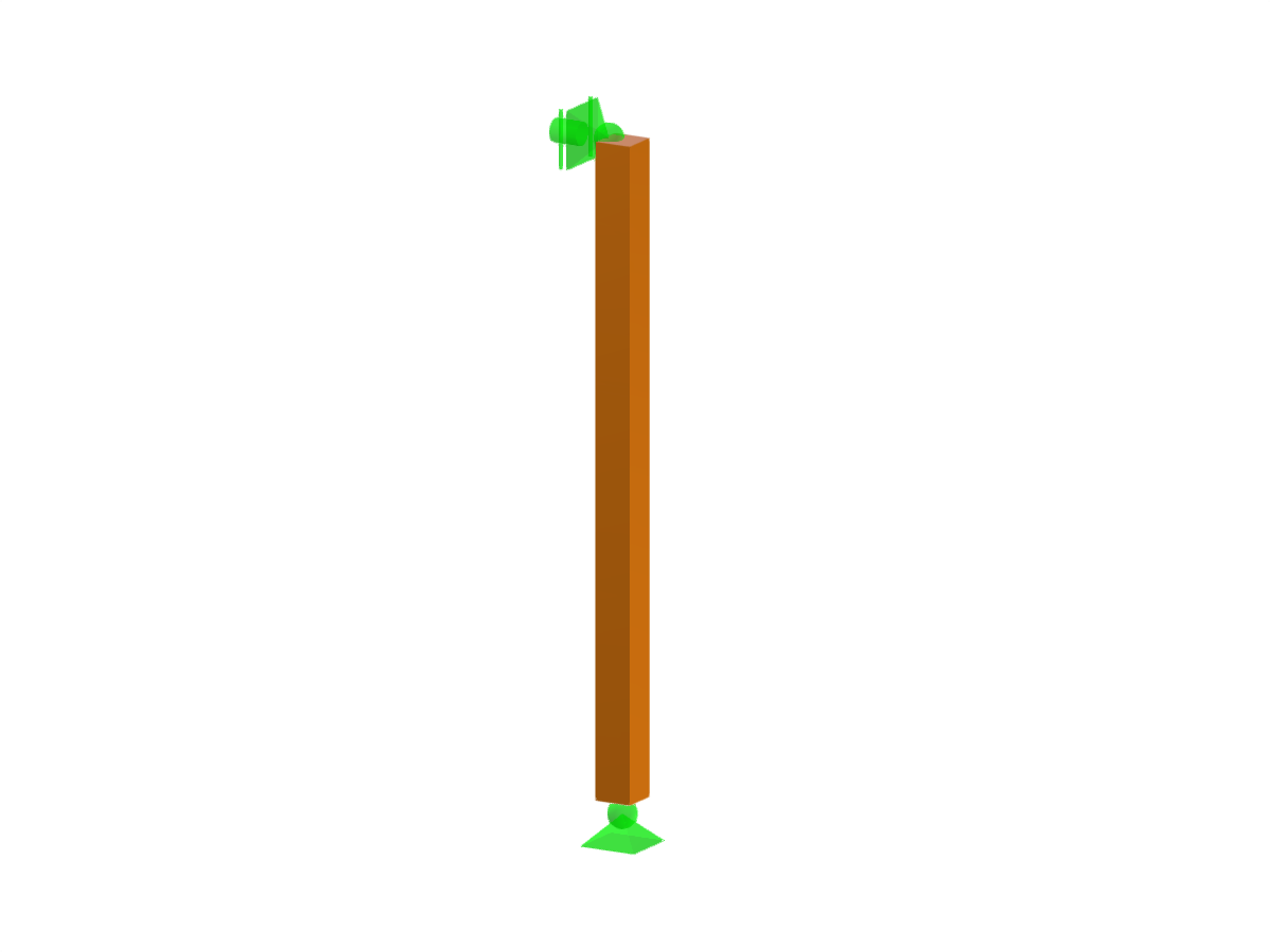 Modello 5015 | Colonna di legno sotto esposizione al fuoco