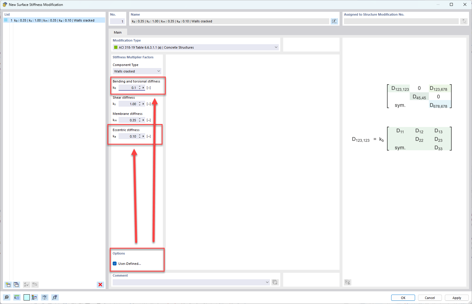 KB 001732 | Modifica della rigidezza del calcestruzzo in RFEM 6 secondo ACI 318-19 e CSA A23.3:19