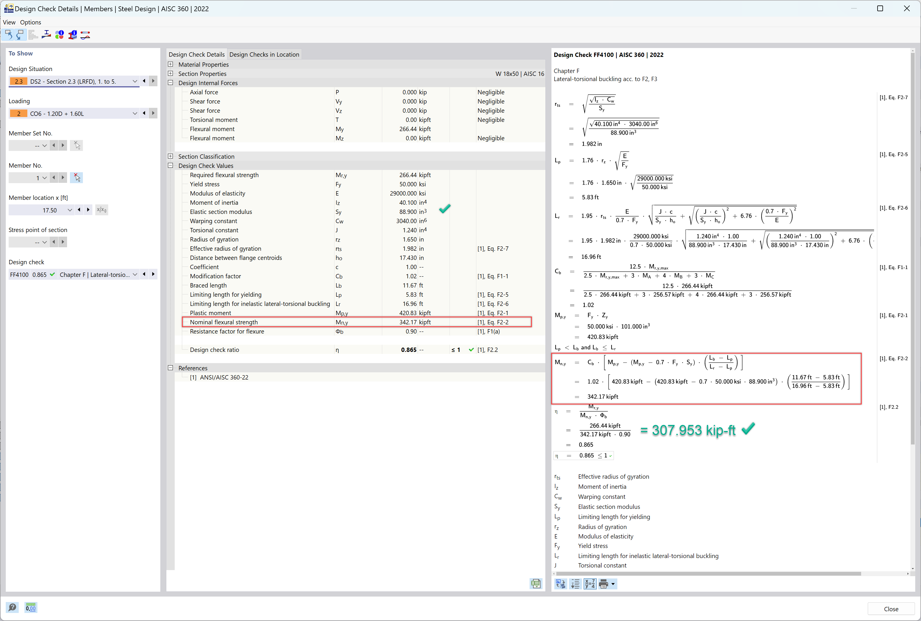 KB 001884 | Capitolo F AISC Instabilità flesso torsionale e metodi di calcolo degli autovalori a confronto in RFEM 6