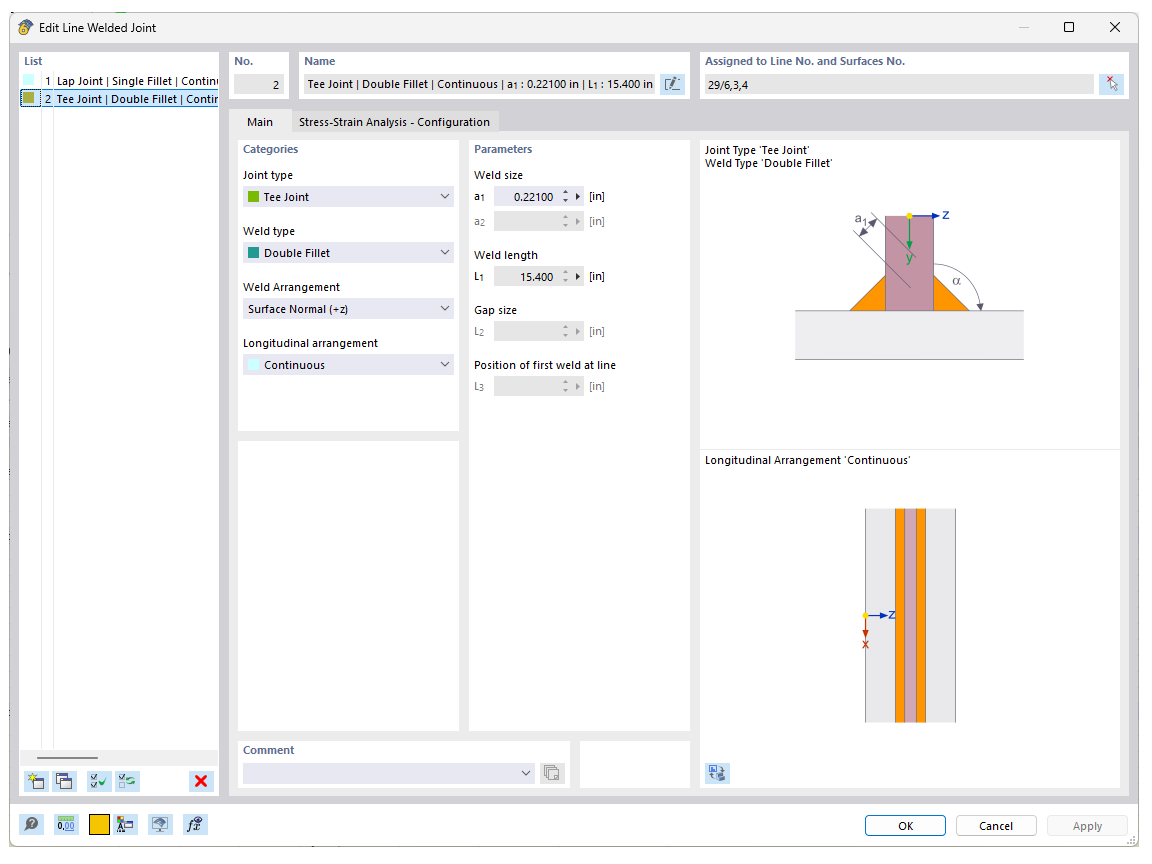 KB 001925 | Verifica di cordoni di saldatura a passaggio singolo in RFEM 6 secondo le normative AISC