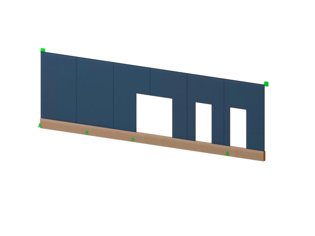 Modello 005500 con connessioni articolate di linea precise in rappresentazione digitale