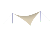 Modello 005501 | Copertura a membrana con carichi del vento da RWIND Simulation in RFEM