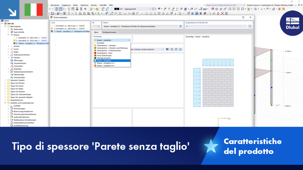 Nuova funzione del prodotto RFEM | Parete senza taglio, in X e in Y