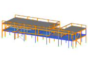 Modello 005565 Edificio D a La Rochelle, Cité Lavoisier e struttura mista legno-acciaio
