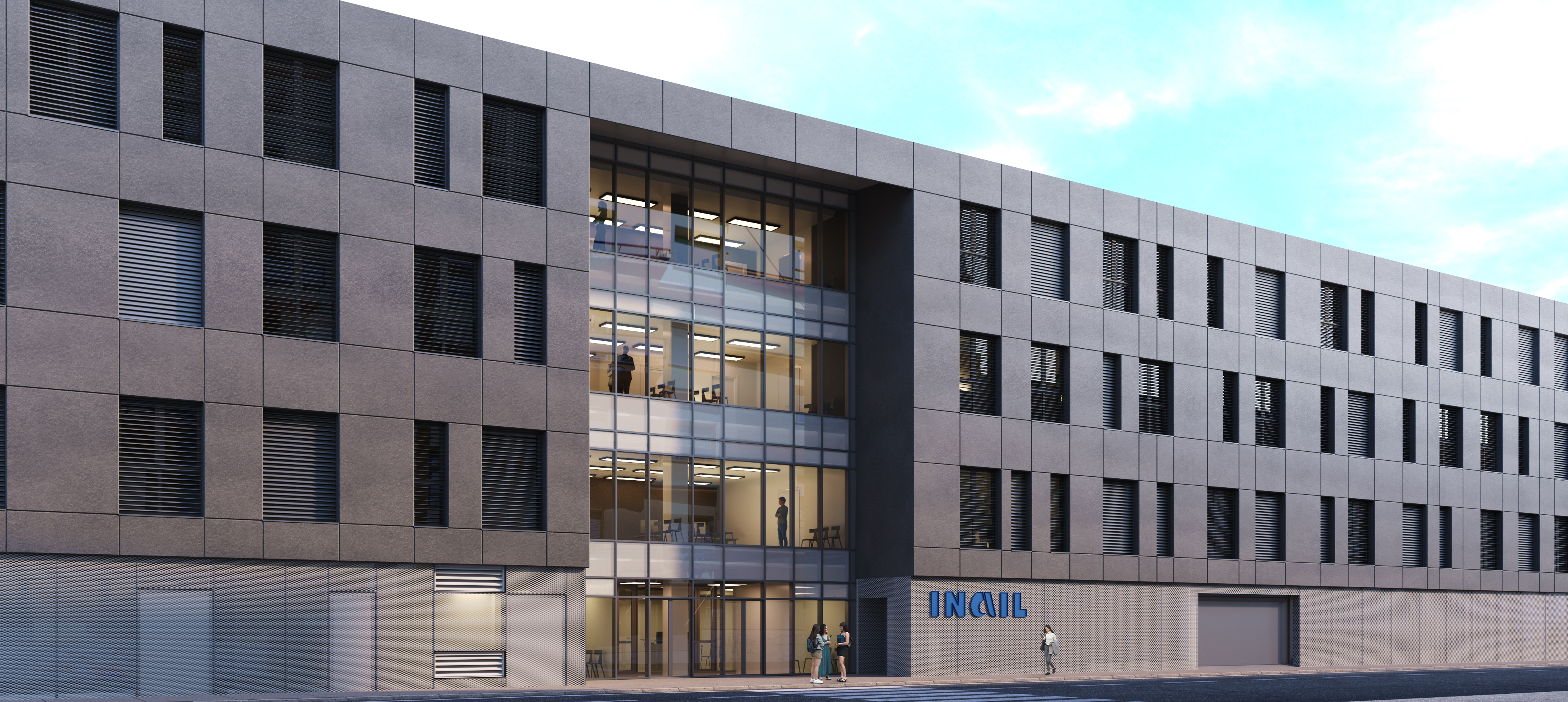 Ristrutturazione della sede INAIL di Ancona con un design sostenibile e moderni spazi per l'idroterapia.