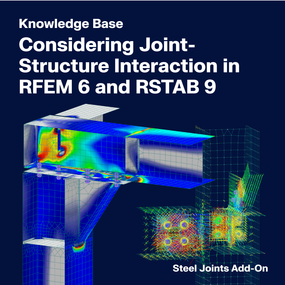 Questa immagine illustra l’analisi dell’interazione tra giunto-struttura utilizzando RFEM 6 e RSTAB 9.