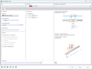 Dimostrazione della simulazione di flessione della trave utilizzando RFEM 6 definendo la differenza di temperatura ΔT tra superiore e inferiore.