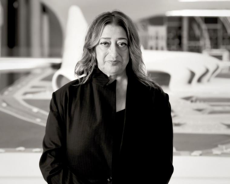 Die futuristischen Gebäudeentwürfe von Zaha Hadid zeigen innovative Formen und geschwungene Strukturen.