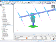 Modello di tracker in RFEM (© Axial Structural Solutions)