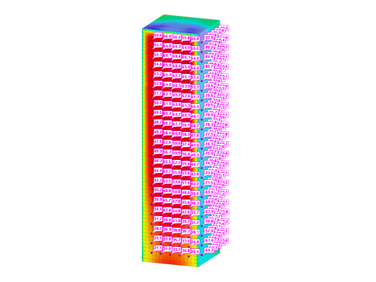 Visualizzazione di analisi strutturale con focalizzazione sui componenti degli impianti eolici con software di ingegneria