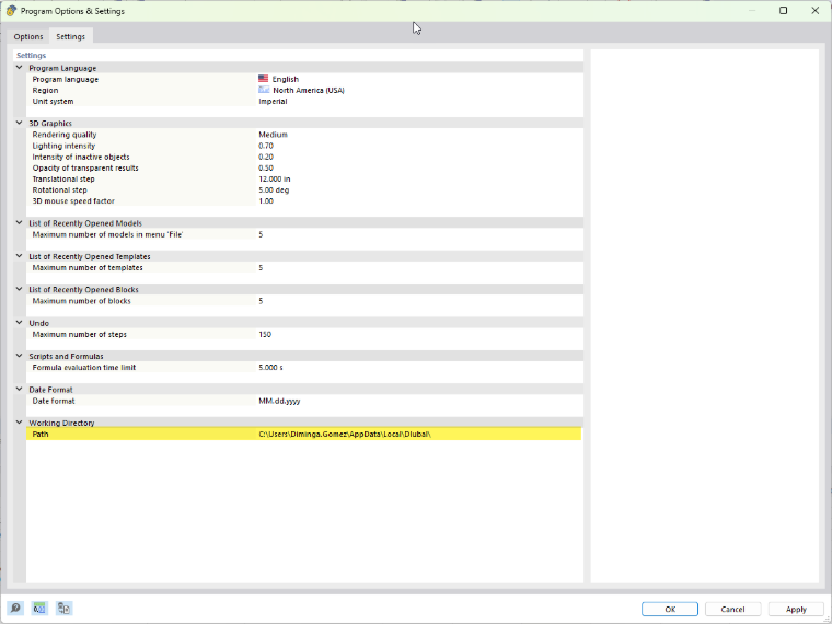 FAQ 005379 | Dove posso trovare la di lavoro di RFEM 6, RSTAB 9 e RSECTION 1?