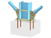 Model 005771 | Column Base with Gusset Plate and Bolted Diagonal Connection