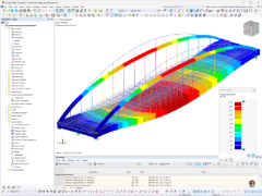 Ponte di Kuhdamm a Wustermark, visualizzazione degli spostamenti generalizzati nel modello RFEM