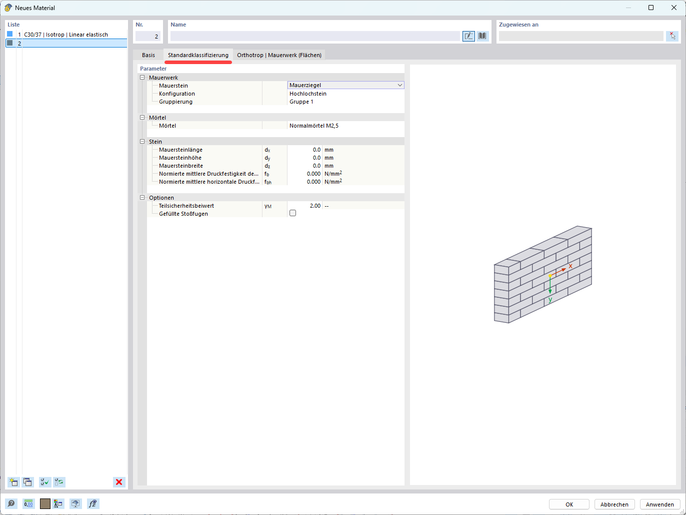 FAQ 005706 | Come posso definire una muratura in RFEM 6?
