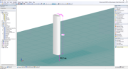 Modello della sezione trasversale dell'antenna Kathrein 80010804 in RWIND