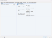 Finestra di dialogo di Parametri di calcolo per l'add-on Sviluppo di taglio nel modello RFEM 5