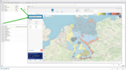 Mappa digitale che mostra il sito di costruzione per la determinazione automatica del carico basata su zone