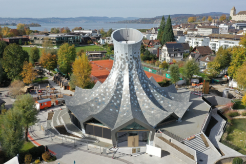Progetto strutturale del cappello da mago di Knies a Rapperswil, realizzato da PIRMIN JUNG utilizzando il software RSTAB