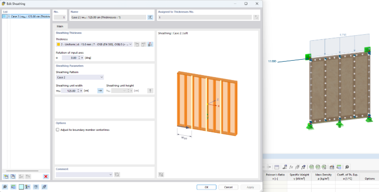 RFEM 6 | Giunti di rivestimento per solai a travi e pareti a telaio in legno