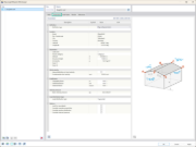 Parametri del carico del vento generati automaticamente visualizzati con lo strumento Wind Load Wizard nel programma.