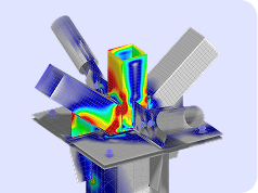 Grafica di un collegamento in acciaio proveniente dall'add-on Giunti acciaio per RFEM 6, utilizzata come banner principale.