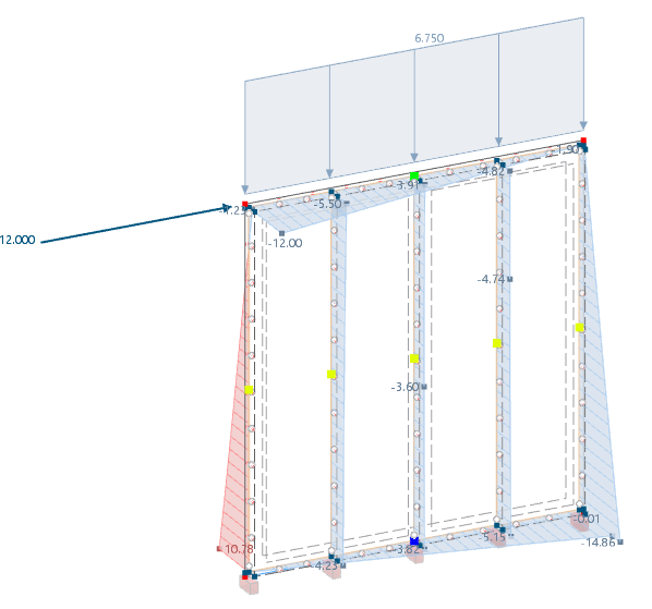 Simulazione della distribuzione N determinante nelle nervature di una parete in legno in RFEM 6