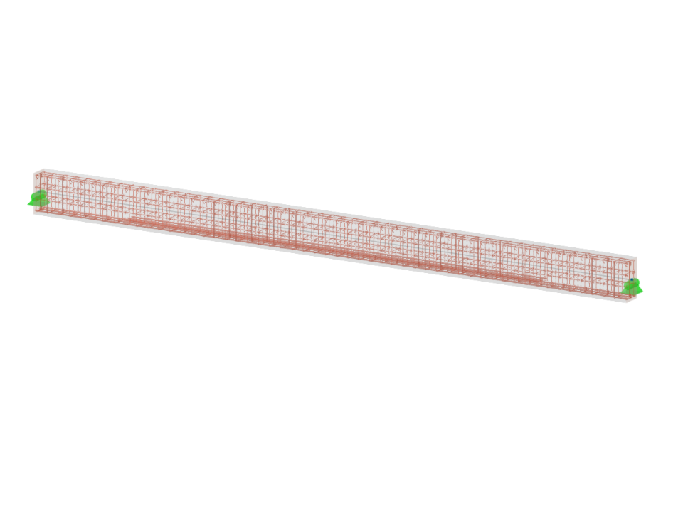 Modello 005949 | Trave semplice bi-articolata con armature