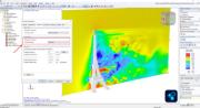 Simulazione CFD transitoria in RWIND Pro utilizzando il modello di turbolenza WALE (LES) - Campo di velocità attorno alla Torre Eiffel