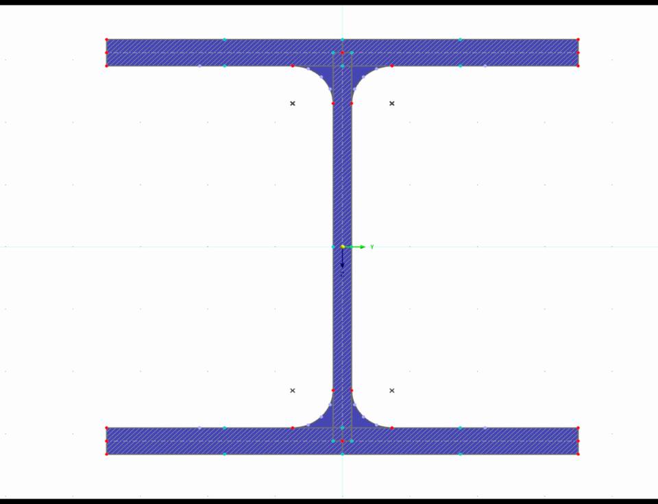 Determinazione delle proprietà delle sezioni per un HEA 140 (incluso progetto a tensione ammissibile)