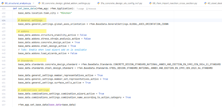 Illustrazione della configurazione dei dati di base e dei componenti aggiuntivi tramite un'interfaccia utente utilizzando un'API per un'integrazione senza soluzione di continuità nei flussi di lavoro ingegneristici.