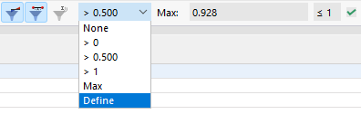 Definizione del criterio filtro per il rapporto di utilizzo