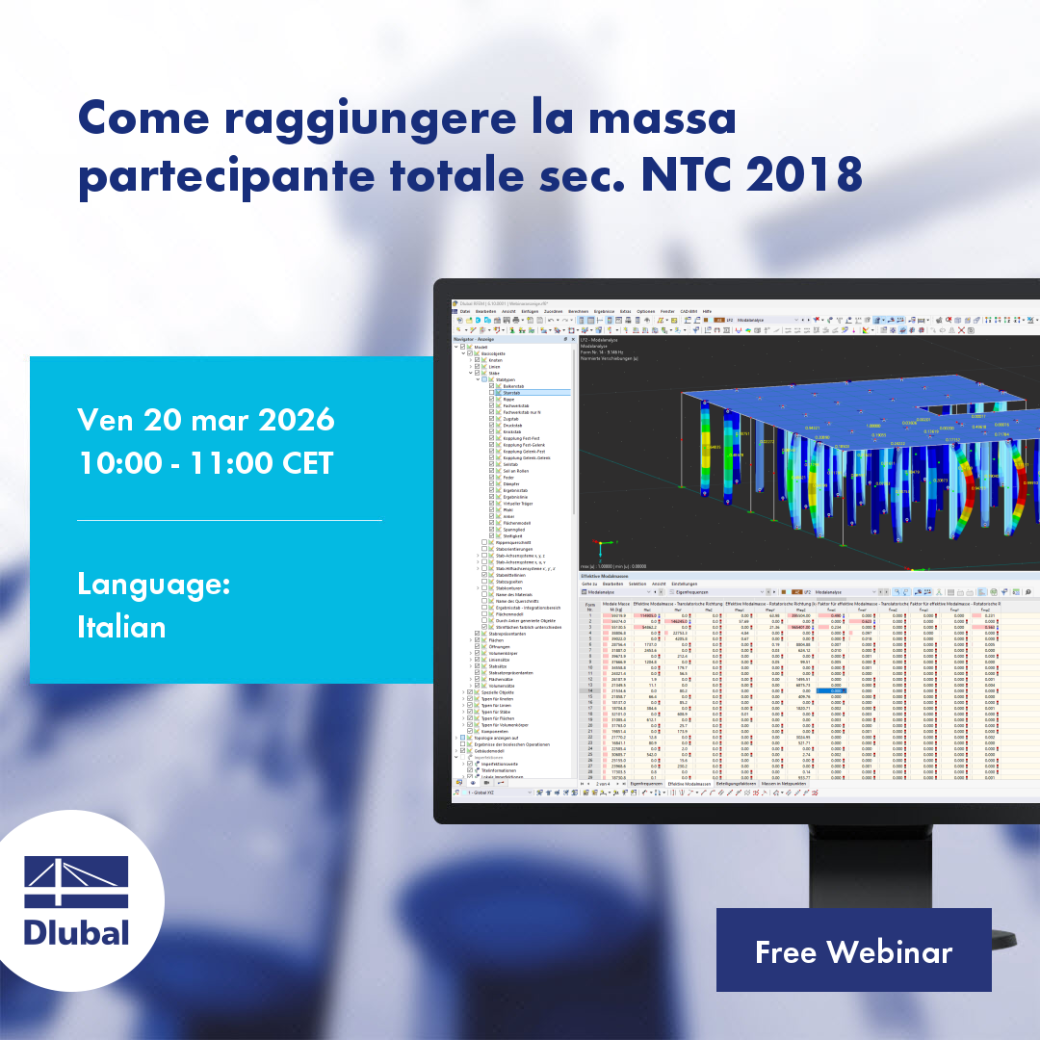 Come raggiungere la massa partecipante totale sec. NTC 2018