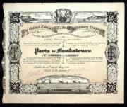 Quota di fondazione della Channel Tubular Railway Preliminary Company del 19 maggio 1892, firmata da Edward James Reed