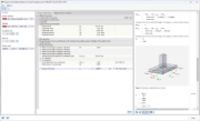 Risultato RFEM di verifica di instabilità della fondazione con momenti stabilizzanti e destabilizzanti e coefficiente di sicurezza